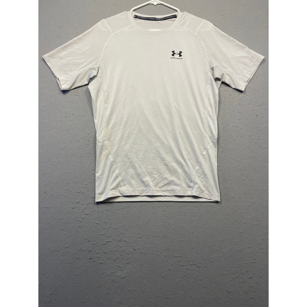 Under Armour HeatGear Compression Shirt Polyester Gray XL Mens